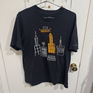 Coach x Jean Michel-Basquiat Embroidered Empire Black T-Shirt Men's Size Large